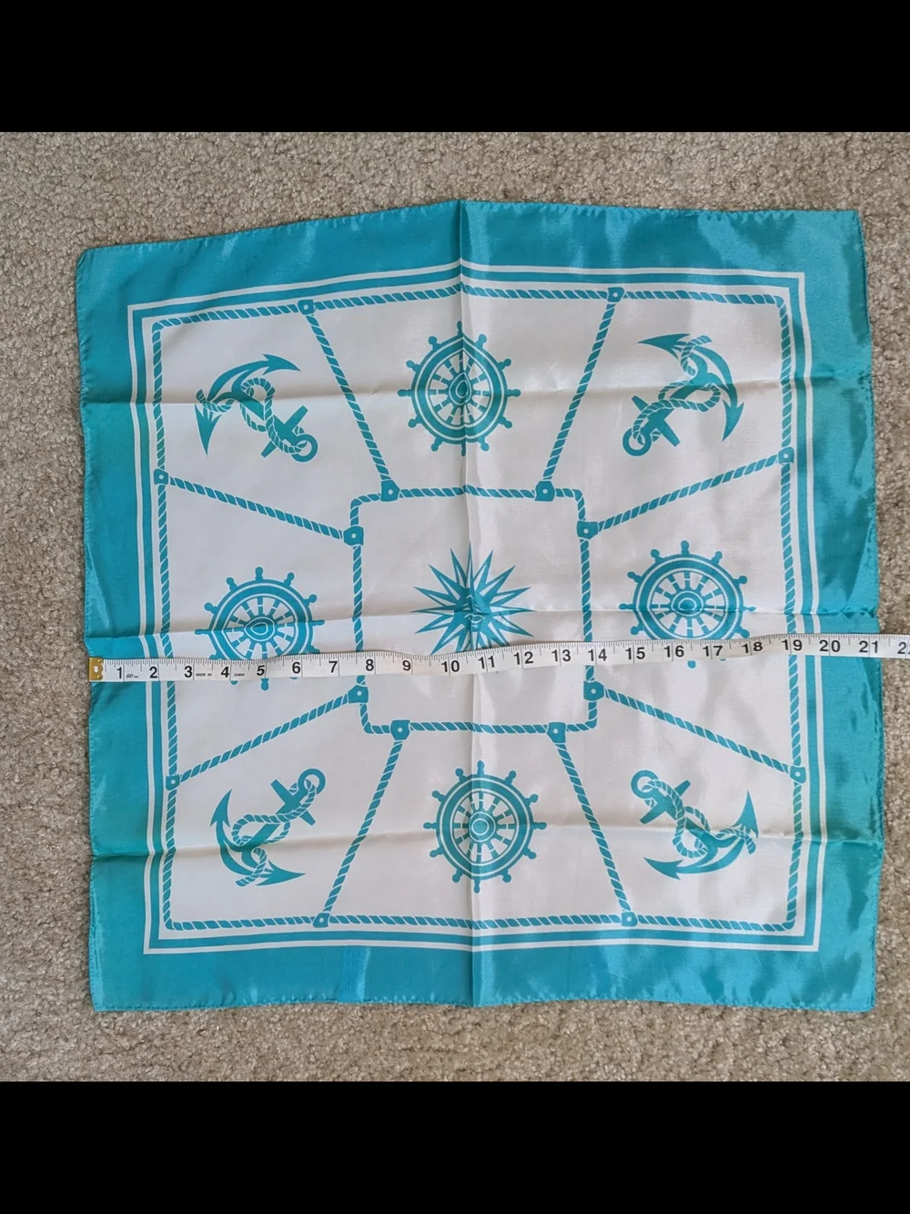 Turquoise Nautical Decorative Scarf - Home Accent